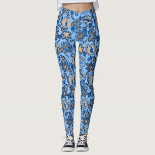 Protea Batik Hawaiian Tropical Floral Leggings