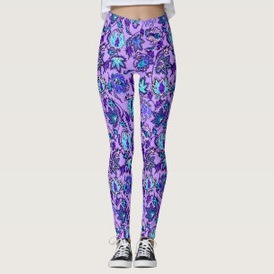 Protea Batik Hawaiian Tropical Floral Leggings
