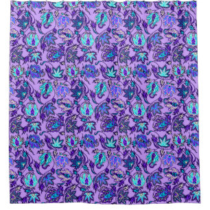 Protea Batik Hawaiian Tropical Floral Shower Curtain