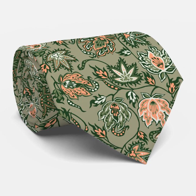 Protea Batik Tropical Two-sided Printed Tie (Rolled)
