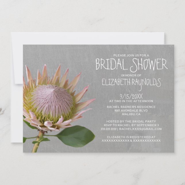 Protea Bridal Shower Invitations (Front)