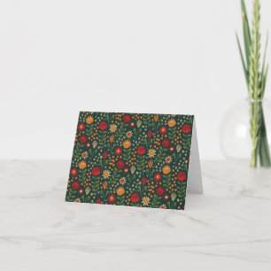 Protea Floral Block Print Millefleur birthday Card