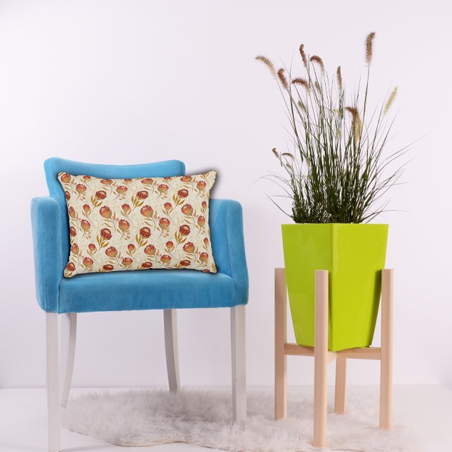 Protea Flower Desert Floral pink Pattern  Decorative Cushion (Creator Uploaded)