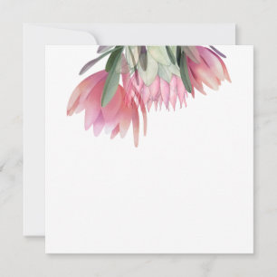 Protea flower invitation