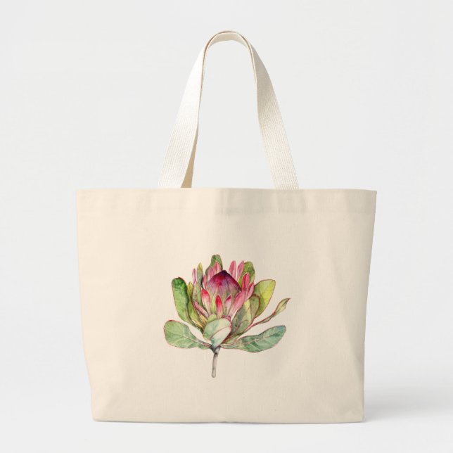 Protea Flower Large Tote Bag (Front)