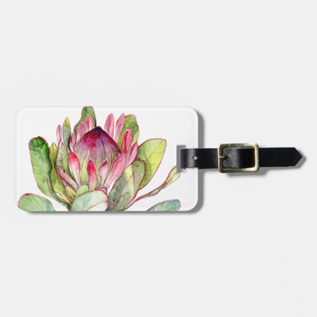 Protea Flower Luggage Tag (Front Horizontal)