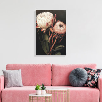 Protea flower paint decor