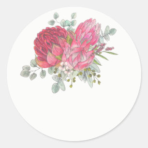Protea Flower Wedding Favour Stickers