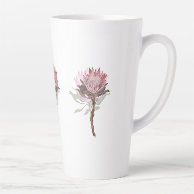 protea flowers latte mug (Right)