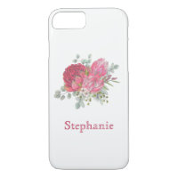 Protea Flowers Watercolor