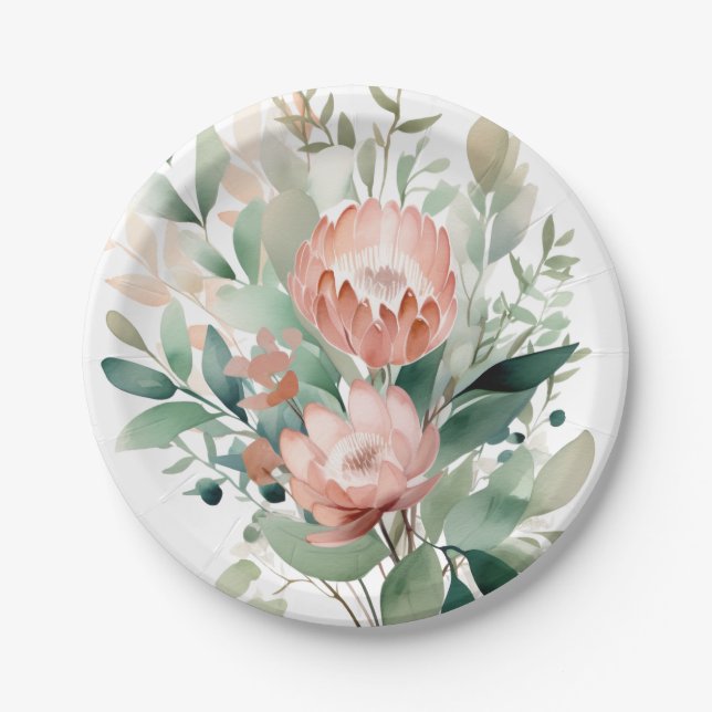 Protea Paper Plates (Front)