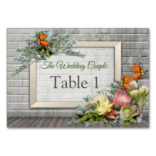 Protea -  Strelitzia Flower Table cards