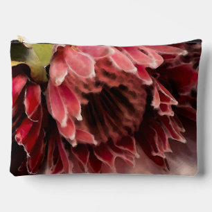 Protea watercolor pouch