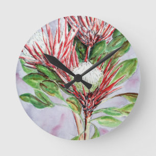 Proteas Round Clock