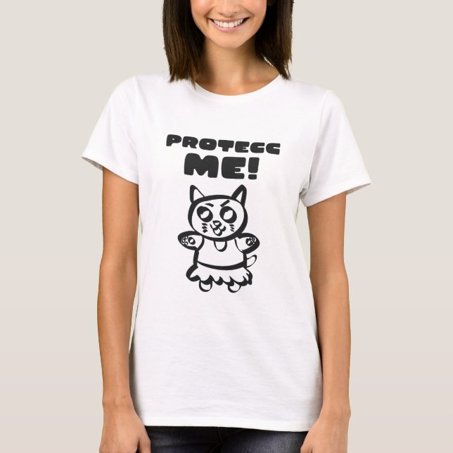 Protecc me KItty T Shirt (Front)