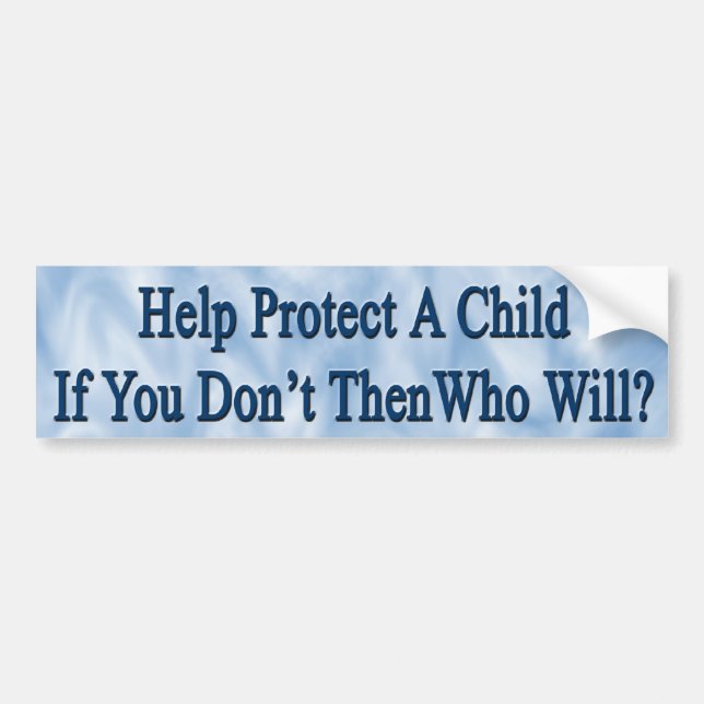 Protect A Child Bumpersticker Bumper Sticker (Front)