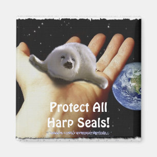 Protect All Harp Seals! Wildlife Magnet