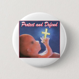 Protect and Defend 6 Cm Round Badge