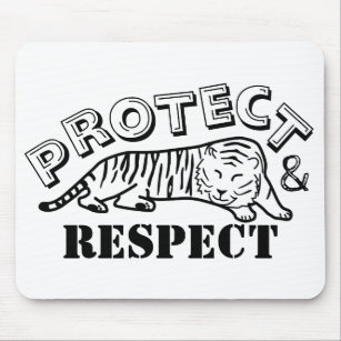 Protect and Respect Wildlife Tiger Mouse Mat
