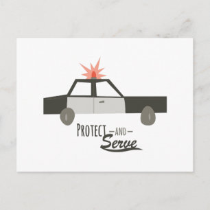 Protect And Serve Postcard