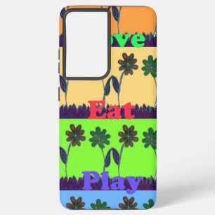 Protect and Wear Your Lovely Girly Eat Love Play Samsung Galaxy Case