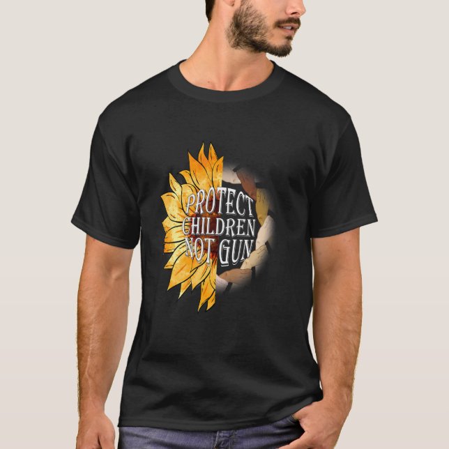 Protect Children Not Guns Wear Orange End Gun Viol T-Shirt (Front)