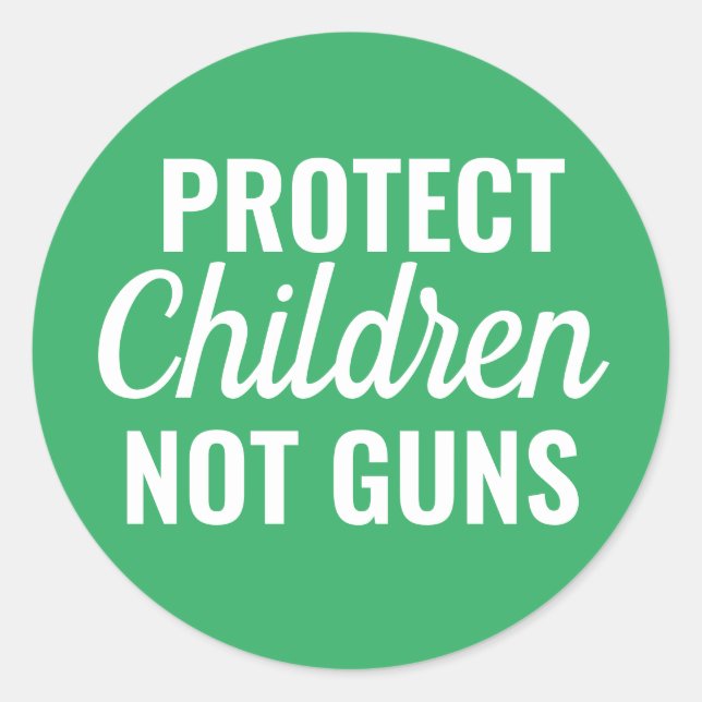 Protect Children - Pro Gun Control Classic Round Sticker (Front)