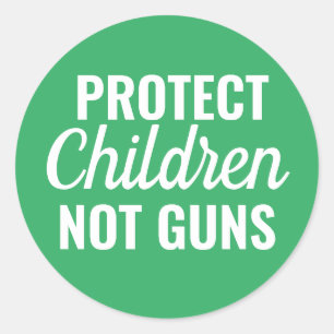 Protect Children - Pro Gun Control Classic Round Sticker