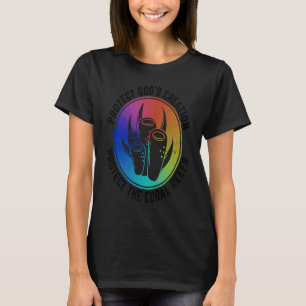 Protect Coral Reefs God Bible Study Faith Christia T-Shirt