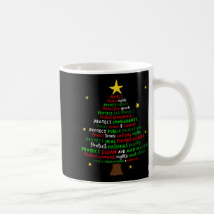 Protect Democracy Christmas Tree Feminist Social J Coffee Mug