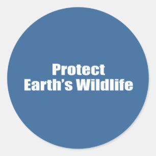 Protect Earth's Wildlife Classic Round Sticker