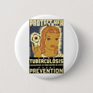 Protect Her From Tuberculosis 6 Cm Round Badge