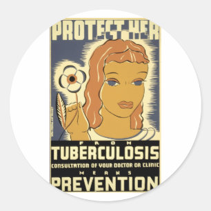 Protect Her From Tuberculosis Classic Round Sticker