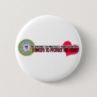 Protect his heart Coast Guard 6 Cm Round Badge