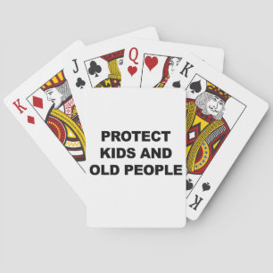 Protect Kids and Old People Playing Cards