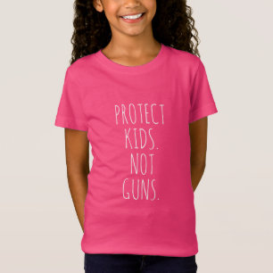 Protect kids Not guns white handwritten typography T-Shirt