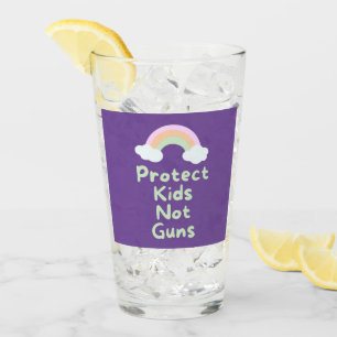 Protect Kids Not Guns Word Art  Glass