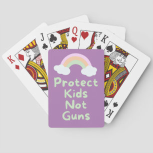Protect Kids Not Guns Word Art  Playing Cards