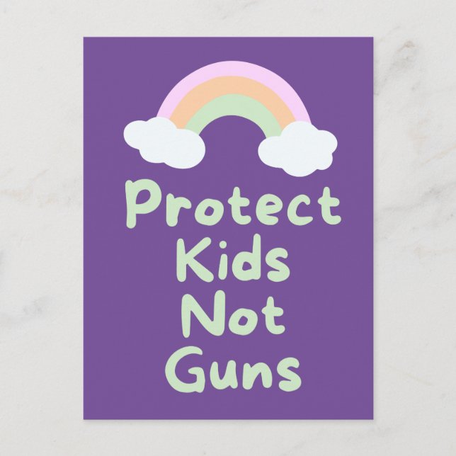 Protect Kids Not Guns Word Art  Postcard (Front)