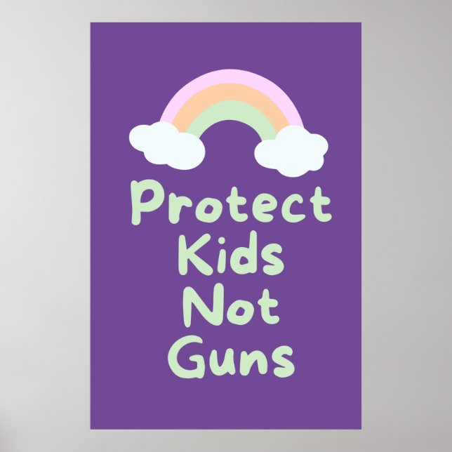 Protect Kids Not Guns Word Art  Poster (Front)