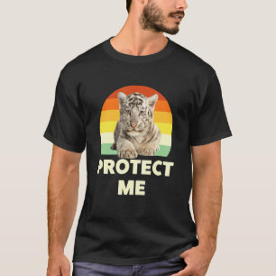 Protect Me Vintage Funny Baby Tigers Graphic Desi T-Shirt