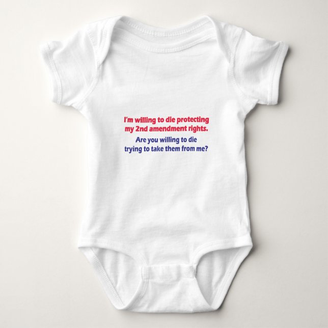 PROTECT MY 2ND AMENDMENT RIGHTS BABY BODYSUIT (Front)
