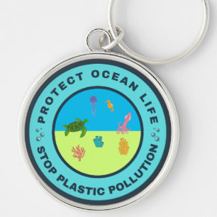 Protect ocean life key ring