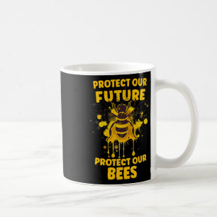 Protect Our Bees - Earth Day Bee Guy Awareness Kid Coffee Mug