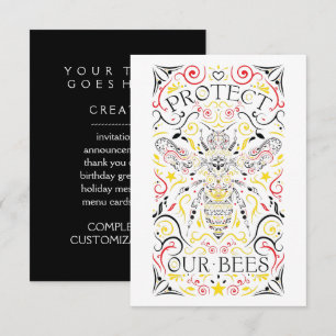 protect our bees invitation