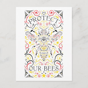 protect our bees postcard