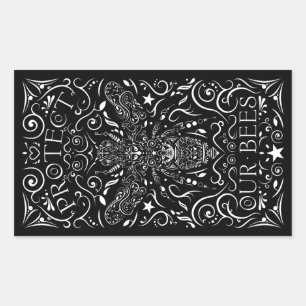 protect our bees rectangular sticker