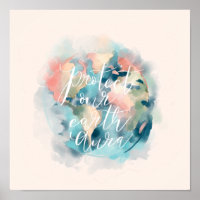 Protect Our Earth Aura Watercolor Save Our Planet