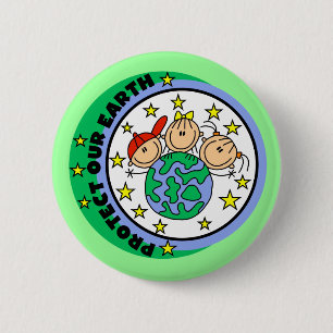 Protect Our Earth Tshirts and Gifts 6 Cm Round Badge