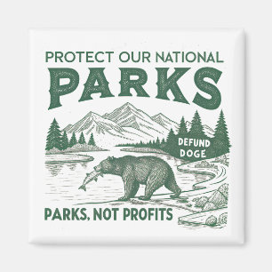 Protect Our National Parks Defund Doge Parks  Magnet